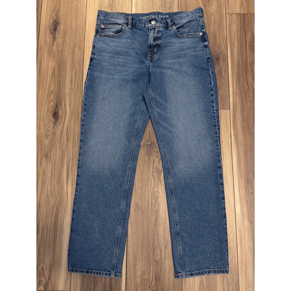 American Eagle Stretch Straight Leg Jeans Womens 8 Medium Wash 28x28